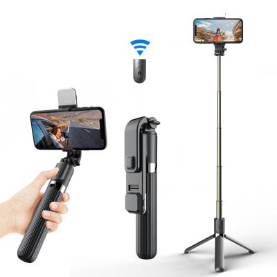 China L03s Portable Flexible Light Weight Selfie Stick Tripod Handheld Stabilizer with Sufficiency Light 360 Rotation Phone Tripod Mounts with Wireless Remote for sale