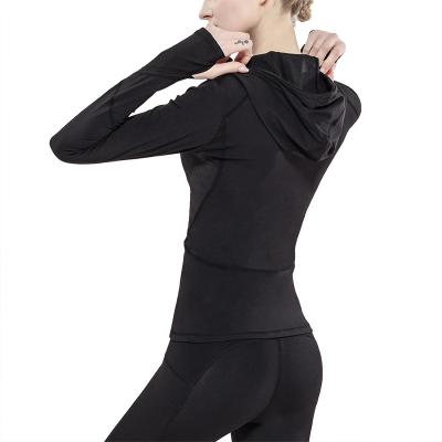 China Breathable High Quality Sports Wear Long Sleeve Yoga Coat Activewear Gymwear Running Yoga Women Long Sleeve Yoga Jacket For Workout for sale