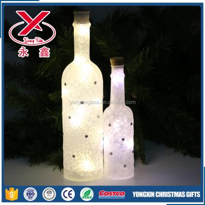 China China 2017 New Design LED Decorative Lighted Home Ornaments Glass Wine Bottles for sale