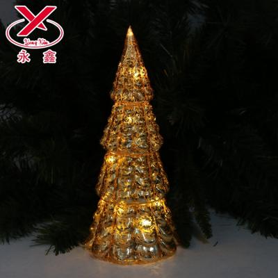 China Christmas decoration supplies factory direct sale small lead glass Christmas tree for sale