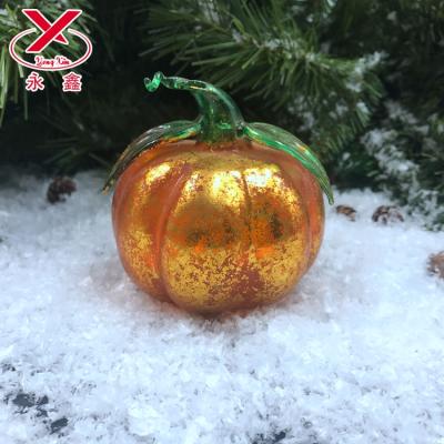 China China Christmas Tree Decorations Pumpkin Mold Glass Fruit Figurines for sale