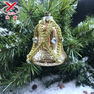 China China Jingle Bell Glass Figurines Cast Christmas Tree Decorations for sale