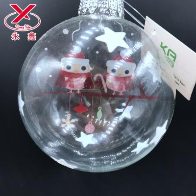 China Christamas Tree Decoration Christmas Glass Ball Ornaments Hanging Decoration For Christmas Tree for sale