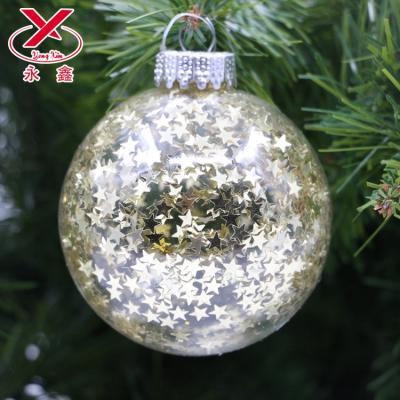 China Clear Glass Christamas Tree Decoration Glass Ball Christmas Ball Ornaments for sale