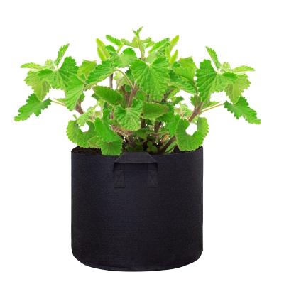 China Breathable Vegetable Growing Garden Planting Pot Nonwoven Felt Fabric Plant For Growing Bags for sale