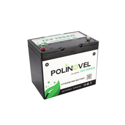 China Appliances Polinovel OEM 12.8V Akku Iron Phosphate Battery Pack Household Outdoor Lithium-ion Lifepo4 12V 100Ah Li-ion Battery with BMS for sale