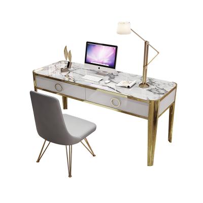 China Ultra-luxury titanium stainless steel all-in-one home marble desk (the other) adjustable simple computer desk student for sale