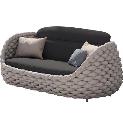 China Durable Outdoor Outdoor Furniture Combination Outdoor Garden Villa Sofa Rattan Woven Art Sofa for sale