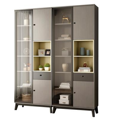 China Simple and modern simple two-door bookcase combination bookcase modern two-door storage cabinet for sale