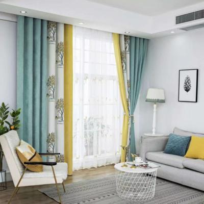 China KEERJIA Decoration Home Decor Beautiful Flowers Printed Polyester Curtain Luxury Drapes For Living Room Window Drapes for sale