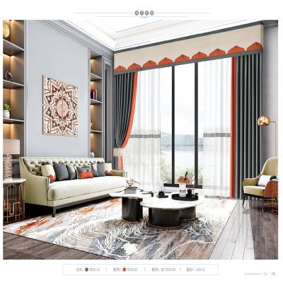 China Decoration 95% Blackout Hotel Panels Heat And Full Light Blocking Luxury Curtain Drapes For Living Room Window Drapes for sale