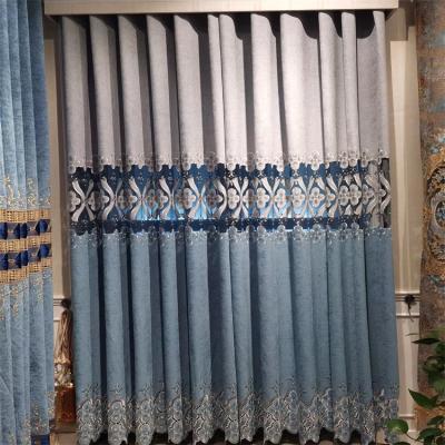 China KEERJIA decoration customizaed sizes 100% luxury apartment blackout curtain curtains for living room embroidery curtain for sale