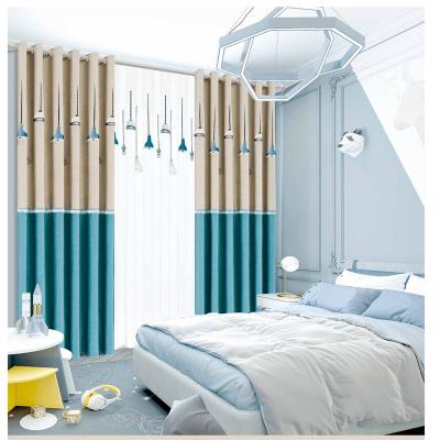 China 100% European Luxury Decorative Curtain Tassels Polyester Decoration Style Luxury Curtains For Living Room Kids Curtain for sale