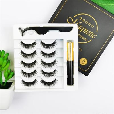 China Waterproof Magnetic Private Label 3D Mink Eyelashes Fluffy 5Pair 3D Mink False Eyelashes 2021 New Styles Lashes for sale