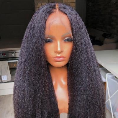 China Curly Straight Straight Transparent Lace Front Wigs For Afro Color Women With Baby Hair Brazilian Remy Human Hair Glueless Wigs for sale