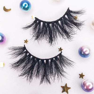 China New Natural Soft Fluffy Strong Siberian Mink Strip Fake Eye Lashes Cotton Strip Styles 5D Real Mink Eyelashes Vendor And Soft for sale