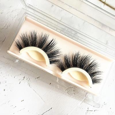 China Wholesale Natural Soft Lashes Mink Fur Eyelashes Self Adhesive Handmade Eyelash OEM/ODM 3D Glueless for sale