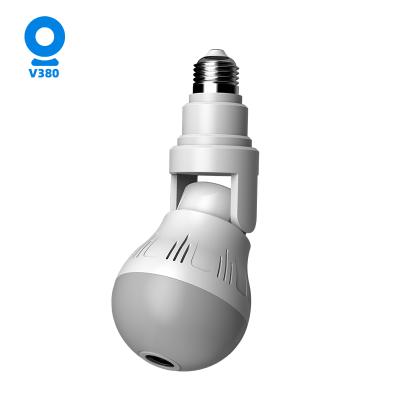 China NIGHT VISION V380-D5 360 Angle HiddenFisheye Camera For Home Panoramic HD wifi IP Camera Wifi Connection Bulb Camera for sale