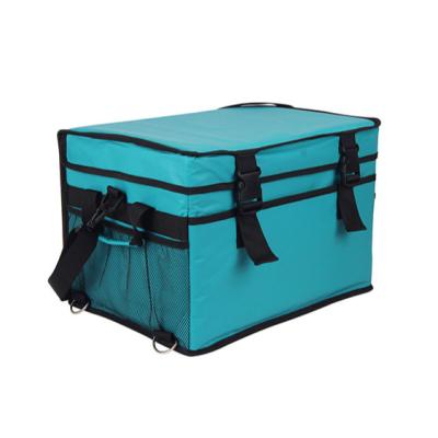 China Waterproof Insulated Commercial Food Delivery Bag Cooler Cater Bags With Reflective Strap For Motorcycle for sale