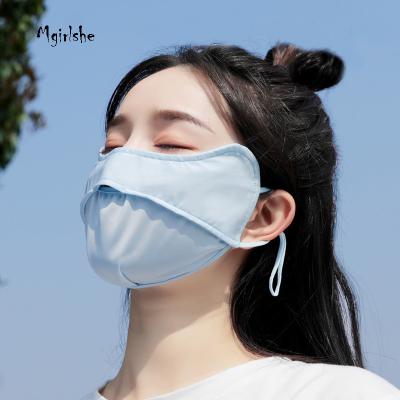 China Mgirlshe 2021 Outdoor Wear Outdoor Summer Cooling Facemasking Earloop Color Wholesale Adjustable Reusable Simple Men's Breathable Face Cover for sale