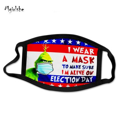 China Outdoor Activities Mgirlshe Christmas Party Outdoors Masking 3D Printed Face Mask Reusable Christmas For Kids Adults Cute Grinch Face Mask for sale