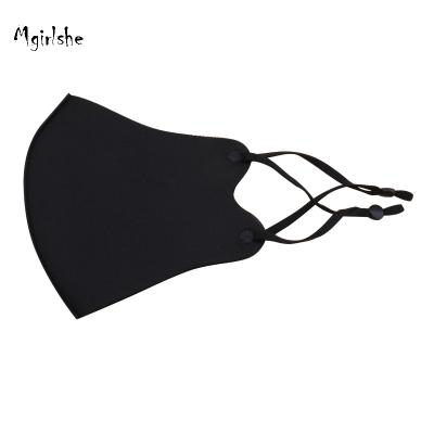 China Mgirlshe Plain Color Outdoor Wear Outdoor Regular Masking Outdoor Wear Reusing Reusable Face Masking For Adult Adjustable Men Black Masking for sale