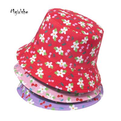 China Mgirlshe Spring Bucket Hat Spring Bucket Hat Summer Beach Headwear Light Weight Outdoor Adult Women Cover Up Cute Flower Hat for sale