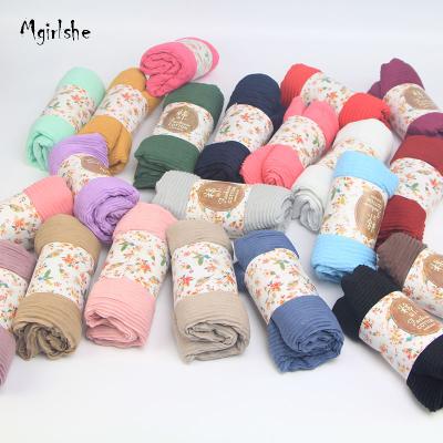 China Mgirlshe Cheap Wholesale Cotton Daily Life Long Scarf Muslim Cheap Muslim Head Shawl For Women Hijab Scarf Plain for sale