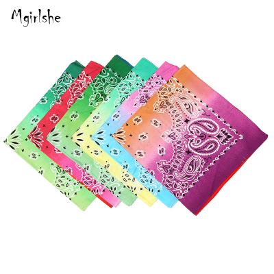 China Cheap Outdoor Bandana Paisley Outdoor Activities Bandana Cowboy 100% Cotton Scarf Mgirlshe Outdoor Activities Paisley Square Headband Scarf for sale