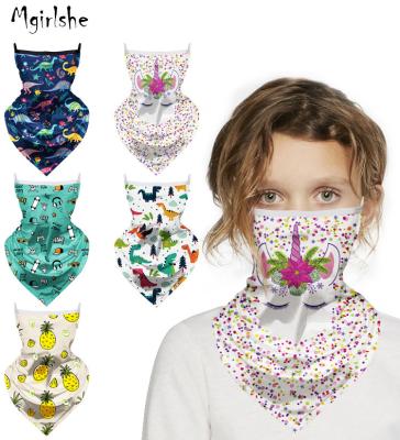 China Mgirlshe Arm Warmers Outdoor Activities Face Mask For Boys Unicorn Scarf Balaclavas Washable With EarLoops Kids Girls Wrap UV Protection Neck Cuff for sale