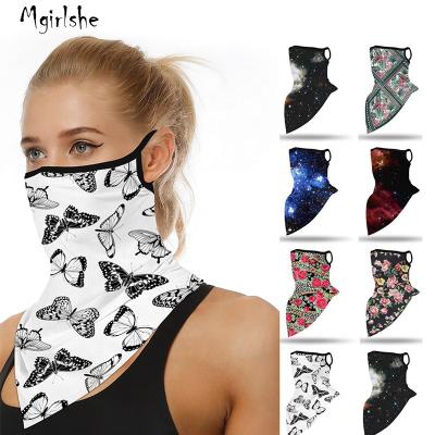 China Outdoor Activities Outdoor Activities Mgirlshe Face Earloop Face Neck Cuff Men Women Motorcycle Balaclava Face Cover Scarf Shield Flower Bandana for sale