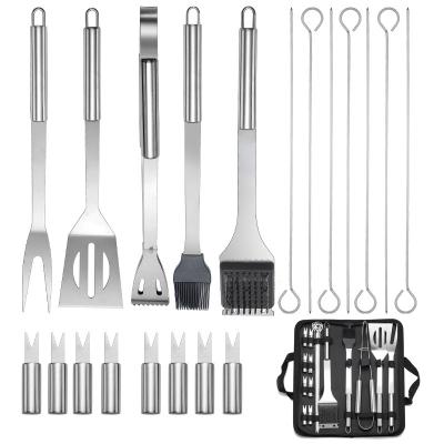 China Dustproof Stainless Steel BBQ Tool Kit In Oxford Cloth Bag BBQ Grill Accessories Pack Outdoor BBQ Tool for sale