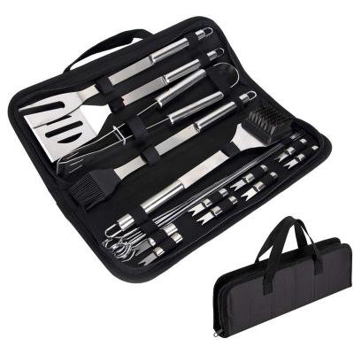 China Dustproof BBQ Tool Kit 23 PCs ALL GRILL Stainless Steel BBQ Accessories with Storage Bags BBQ Grill Utensils Outdoor Complete Set for sale