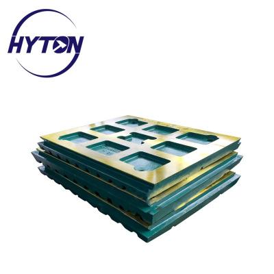 China Factory Hyton China C63 CJ408 Jaw Crusher Parts High Mangane Steel High Chrome Customized Material Fixed Movable Jaw Plate Teeth Electroplate for sale