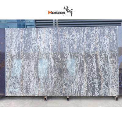 China Anti Pollution Stone Calacatta Gray Horizon Vein Marble Quartz Countertops For Kitchens for sale