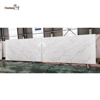 China High Quality Artificial Quartz Calacatta Marble Look Outlet Factory Stone Slab Against Gold Pollution for sale