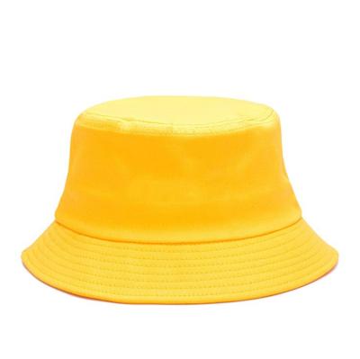 China Image OEM Promotional High Quality Cotton Single Color Basin Hat Bucket Hat For Women for sale