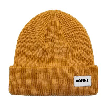 China Fashion JOINT Custom Beanie Hat Warm Winter Hat Beanies Acrylic Knit Fisherman Women Men Hats for sale