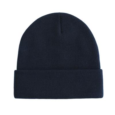 China Custom JOINT Men's Winter Warm Hat Acrylic Knit Cuff Beanie Cap Daily Cuffed Beanie Hats for sale