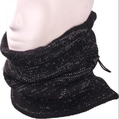 China Outdoor Activities Double Layer Scarf Neck Warmer Knitted Wire Neck Reflective Cuff for sale