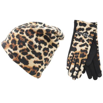 China Fashion\sublimation polyester boy girl winter tank top slouchy fashion wholesale custom logo comfortable\durable print knit beanie hat and glove for sale