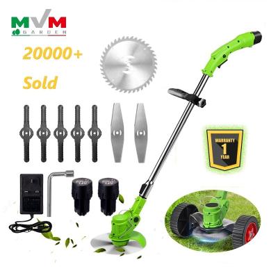 China Brush MVM 21V Electric Cordless Grass Cutter Weed Cutter Battery Operated Trimmer For Garden for sale