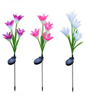 China MVM LED Garden Lights Lily Flower Lights Garden Decorations Solar Variable Color LED Lighting for Garden for sale