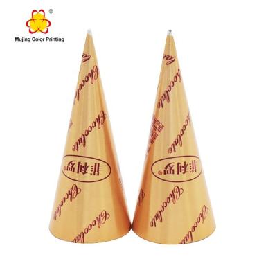 China Disposable Factory Directly Supply Ice Cream Paper Cone Wrapping Paper Cone Container Sleeve for sale