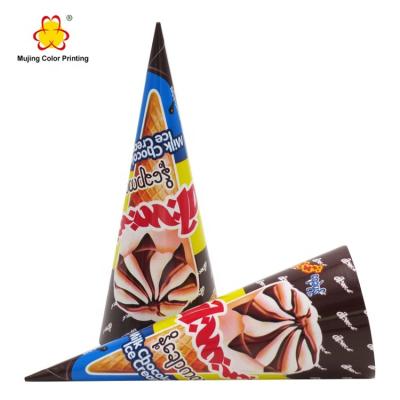 China New Products Disposable Food Paper Containers Ice Cream Paper Cone Packaging for sale