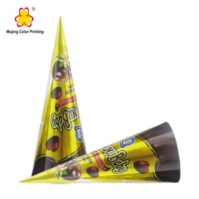 China Factory Price New Disposable Attractive Ice Cream Paper Cone Sleeve for sale