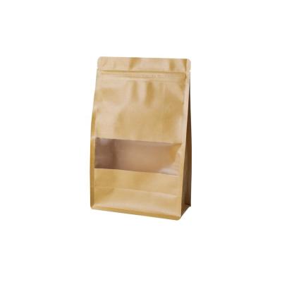 China Recyclable Stand Up Food Kraft Paper Packaging Bag for sale