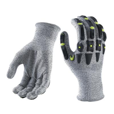 China Durable Anti-Cut Mechanical Work Gloves Oil Safety High Anti Oilfield TPR Working Glove Cut Resistant TPR Impact Gloves for sale