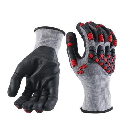 China Level 9 Anti Vibration Cutting Oilfield TPR Gas Flexible Heavy Duty Offshore Rigs Protection Extreme Shock Resistant Safety Gloves for sale