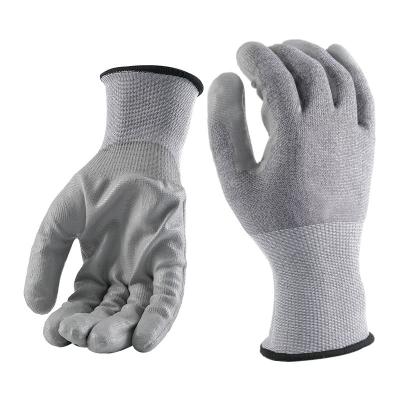 China Work / Industry / Safety Heavy Duty / Cut Resistant Industrial Sample Free PU Coated Level9 Anti Cut Glove Material Handling Grip Heavy Duty Safety Work Gloves Protective Gear for sale